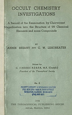 Occult Chemistry Investigations